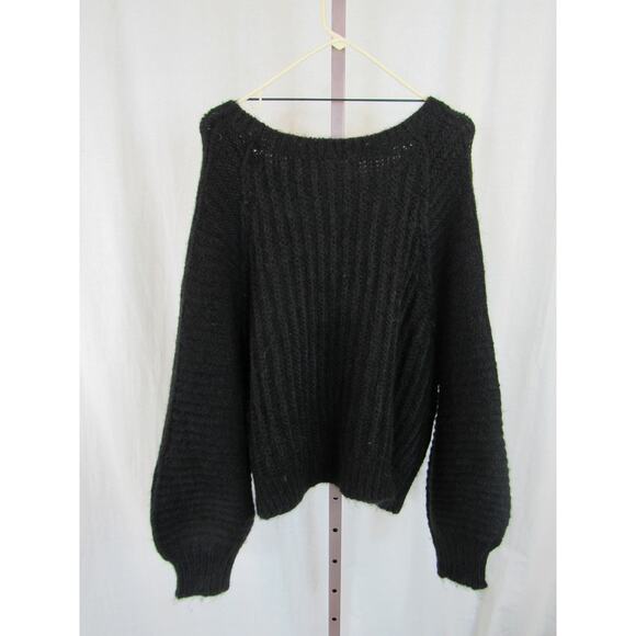 Free People Black Crew Neck Sweater - Picture 5 of 6